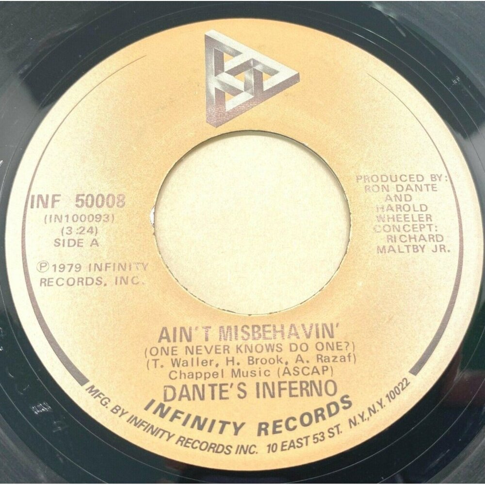 Dantes Inferno Aint Misbehavin / Round About Midnight 45 Vinyl 70s Disco